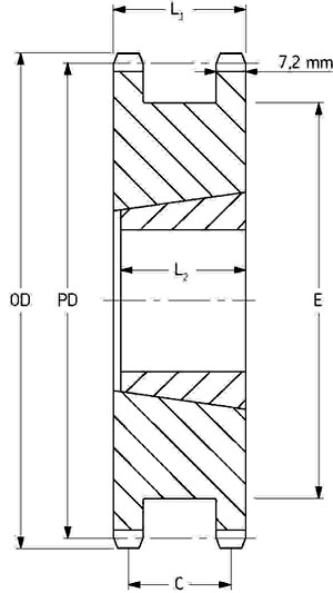 Звездочка PHS 08B-1DSTB23